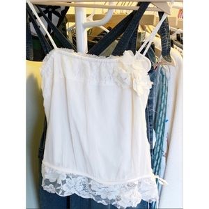American Eagle cream lace camisole in size small S